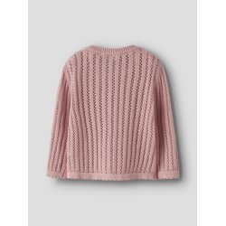 Lil' Atelier Cardigan Mini LS Strik Fabiola Misty Rose