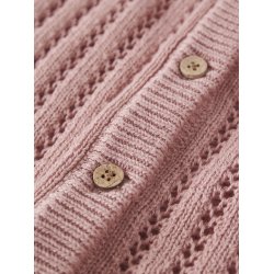 Lil' Atelier Cardigan Mini LS Strik Fabiola Misty Rose