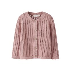 Lil' Atelier Cardigan Mini LS Strik Fabiola Misty Rose