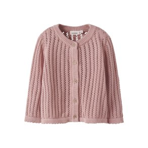 Lil' Atelier Cardigan Mini LS Strik Fabiola Misty Rose