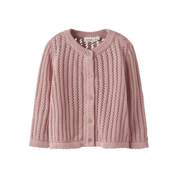 Lil' Atelier Cardigan Mini LS Strik Fabiola Misty Rose