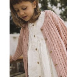 Lil' Atelier Cardigan Mini LS Strik Fabiola Misty Rose