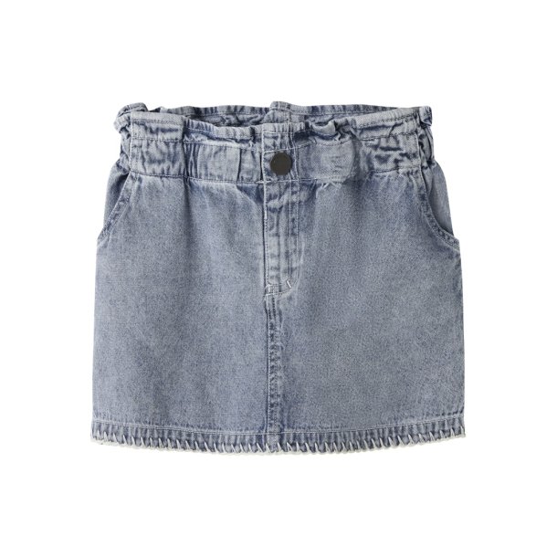 Lil' Atelier Nederdel Mini Funda Loose Medium Blue Denim