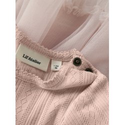 Lil' Atelier Kjolebody SS Fanella Tulle Peach Whip