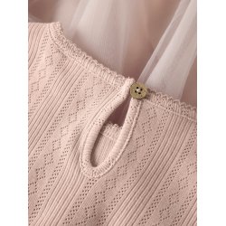 Lil' Atelier Kjole Mini SS Fanella Tulle Peach Whip