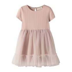 Lil' Atelier Kjole Mini SS Fanella Tulle Peach Whip