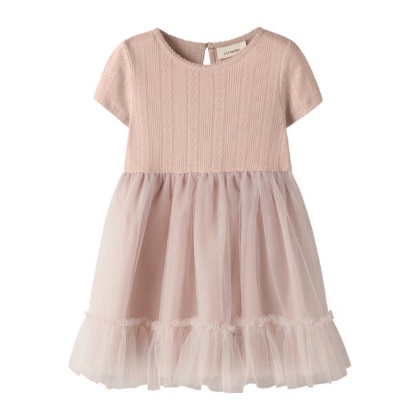Lil' Atelier Kjole Mini SS Fanella Tulle Peach Whip