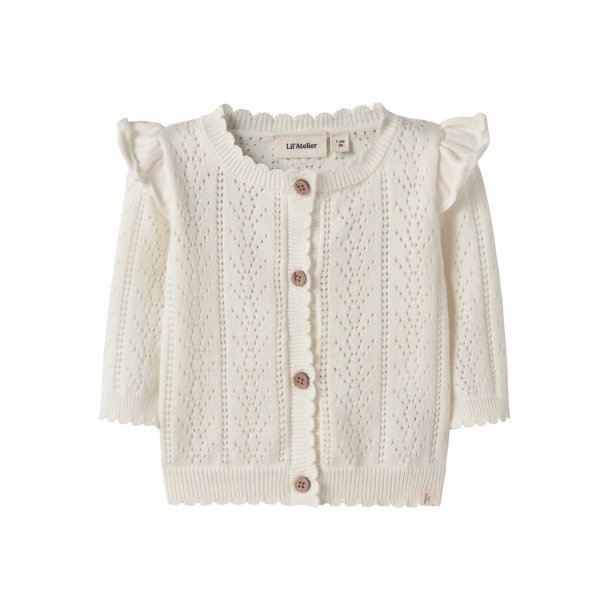 Lil' Atelier Cardigan Baby LS Strik Jela Coconut Milk