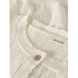 Lil' Atelier Cardigan Mini LS Strik Jela Coconut Milk