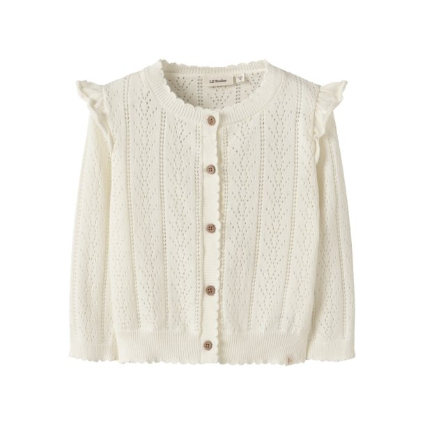 Lil' Atelier Cardigan Mini LS Strik Jela Coconut Milk