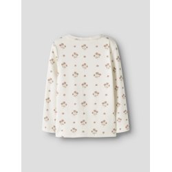 Lil' Atelier Bluse Mini LS Layo Sig Slim Coconut Milk