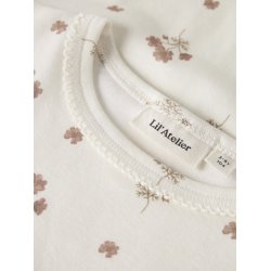 Lil' Atelier Bluse Mini LS Layo Sig Slim Coconut Milk