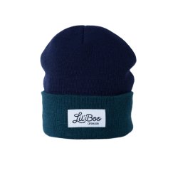 Lil' Boo Hue Beanie Block Navy/Dark Green
