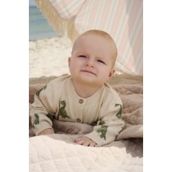 Minymo Cardigan LS Strik Dino Light Beige Melange