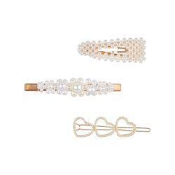 Mimi &amp; Lula H�rclips 3 stk med perler Queen