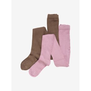 Minymo Strmpebukser Rib 2-pak Orchid Haze