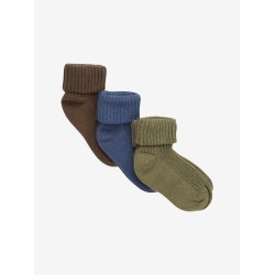 Minymo Baby Strmper Rib 3-pak Dark Olive