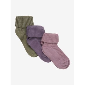 Minymo Baby Strmper Rib 3-pak Orchid Haze