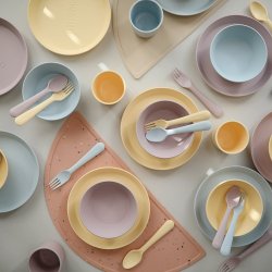 Mushie Brne Bestikst Ske og Gaffel Soft Lilac