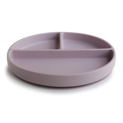 Mushie Silikone Tallerken Soft lilac