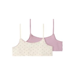 Name It Bralette 2-pak Short Strap Top Floral Buttercream