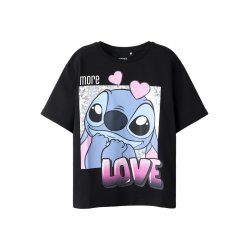 Name It T-shirt Kids SS Fora Stitch Black