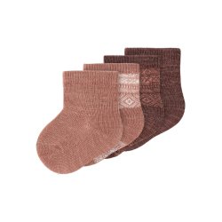 Name It Sokker Wak Uld 4-pak Cognac