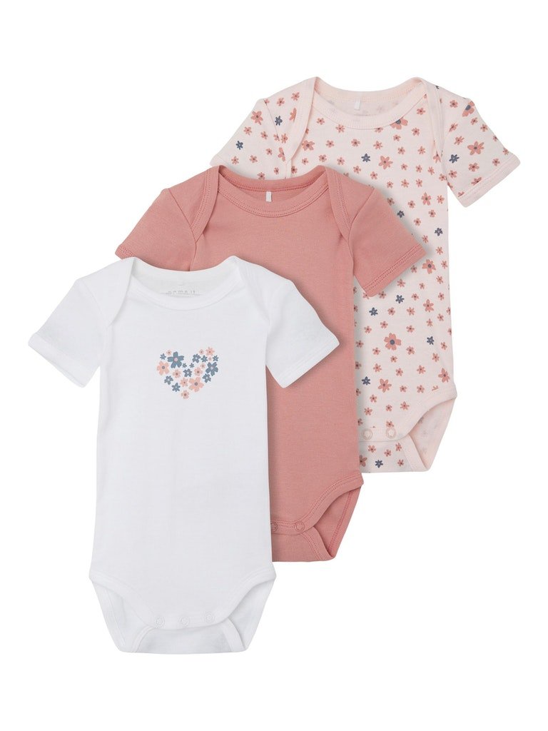 NAME IT - Confezione Da 3 Body Per Bambino In Puro Cotone Biologico, Manica Lunga Con Pratici Automatici, Morbido E Comodo