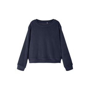 Name It Bluse Veloa Velvet Short Top Dark Sapphire