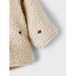 Lil' Atelier Jakke Baby Nalo Mariehne Sherpa Loose Sand Shell  