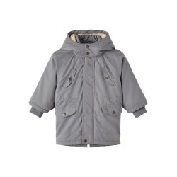 Lil' Atelier Vinterjakke Golan Long Quiet Shade