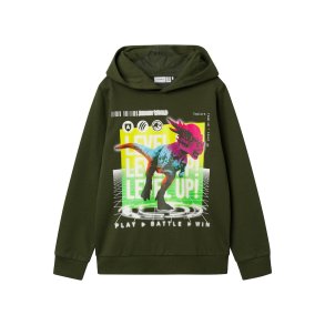 Name It Httetrje Hoodie LS Janus Jurassic Rifle Green