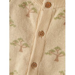 Lil' Atelier Cardigan LS Strik Lamao Pebble