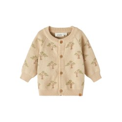 Lil' Atelier Cardigan LS Strik Lamao Pebble