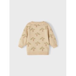 Lil' Atelier Cardigan LS Strik Lamao Pebble