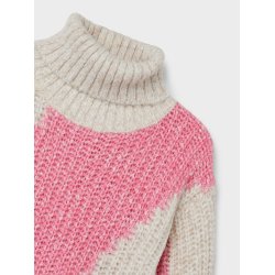 Name It Bluse Strik LS Nina Roll Neck Pink Cosmos