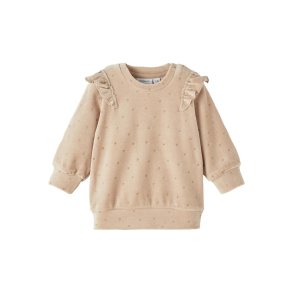 Name It Sweatshirt LS Noya Velour Oxford Tan