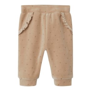 Name It Sweatpants Noya Velour Oxford Tan