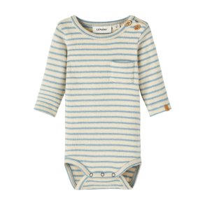 Lil' Atelier Body LS Geo Slim Smoke Blue