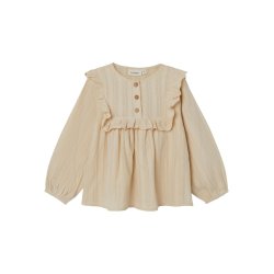 Lil' Atelier Bluse LS Foya Loose Wood Ash