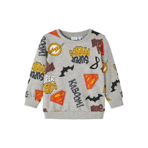 Name It Sweatshirt LS Solo Superfriends Grey Melange