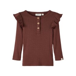 Lil' Atelier Bluse LS Rachel Slim Top Rum Raisin
