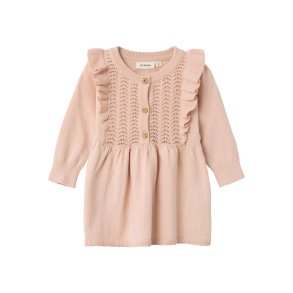 Lil' Atelier Kjole LS Strik Lara Rose Dust
