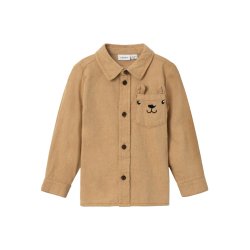 Name It Skjorte LS Rebam Bone Brown