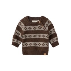 Lil' Atelier Bluse LS Strik Roger Rain Drum