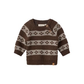 Lil' Atelier Bluse LS Strik Roger Rain Drum