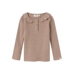 Lil' Atelier Bluse LS Rachel Slim Top Nougat