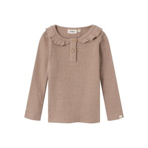 Lil' Atelier Bluse LS Rachel Slim Top Nougat