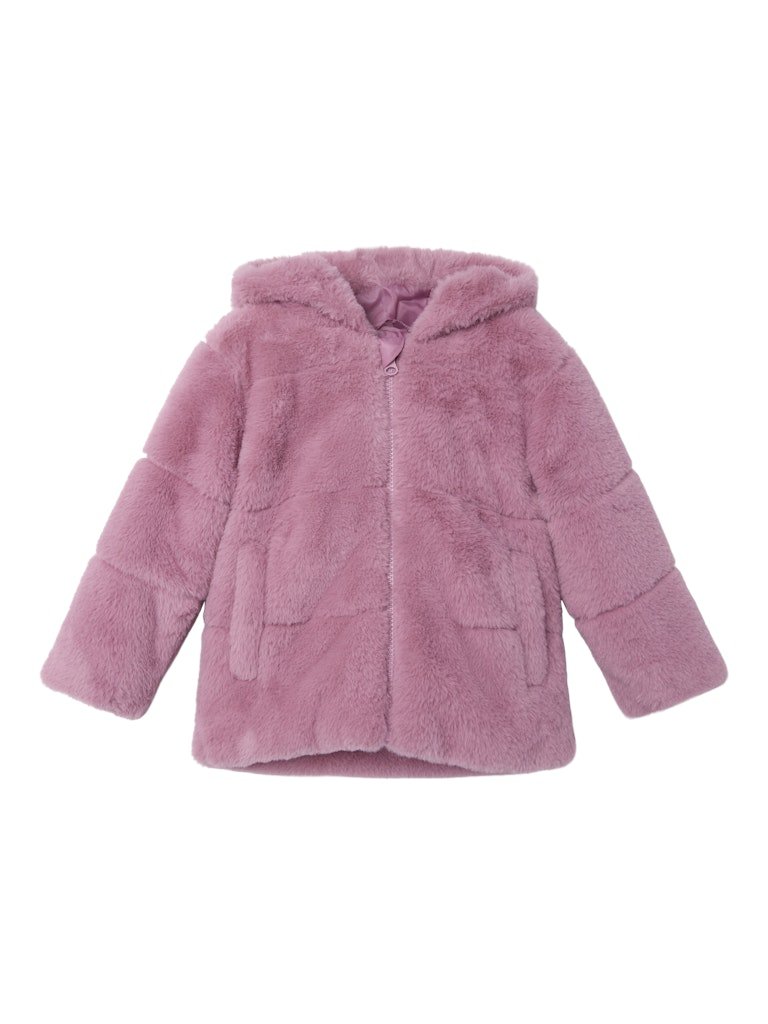 NAME IT Nkfmila Veste Fausse Fourrure Courte Fille - Manteau Chaud Hiver