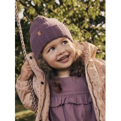 Lil' Atelier Jakke Gerda Padded Long AOP Rugby Tan